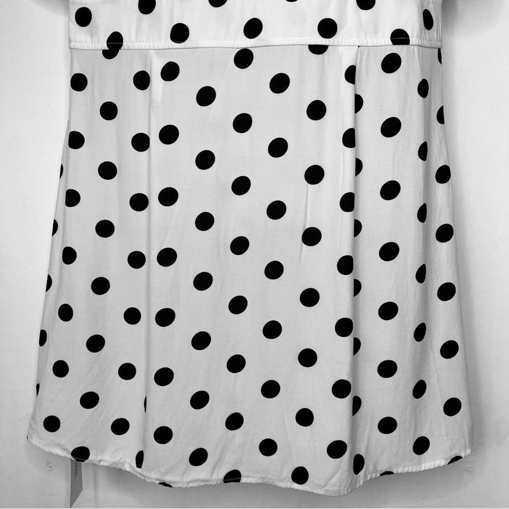 RIXO London Laura Button Down Mini Dress in Black & White Polka Dot XL - Picture 10 of 12